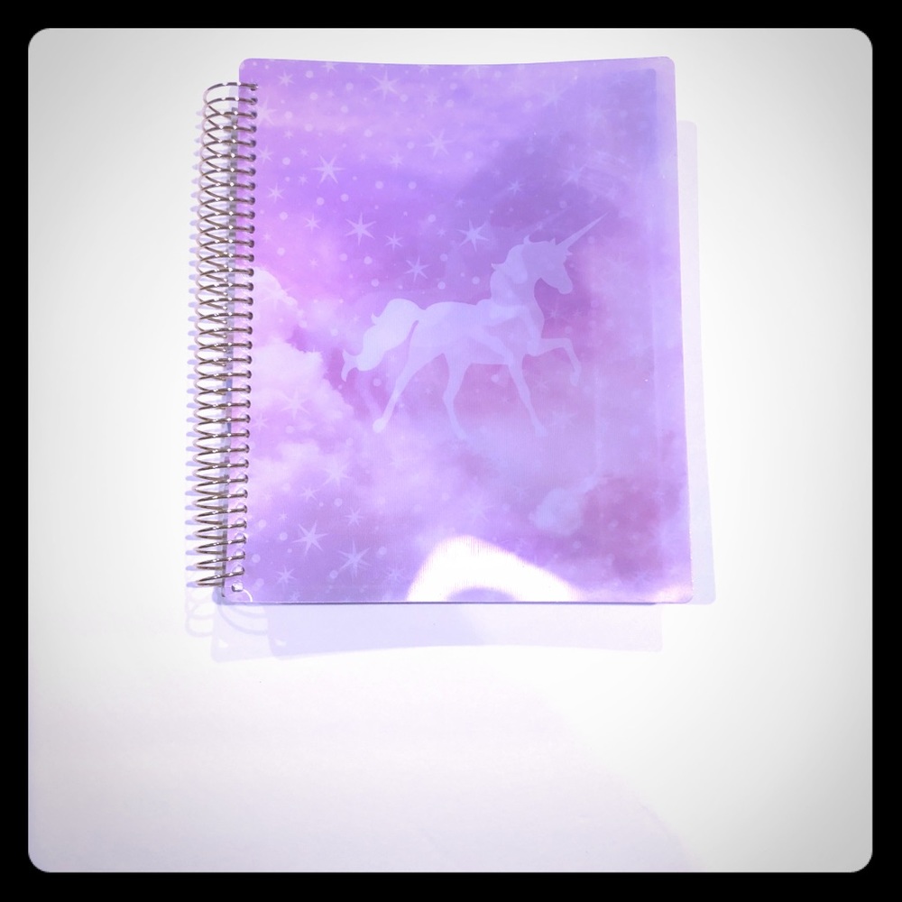 Creative Year 12 Month Spiral Planner Unicorn 2019